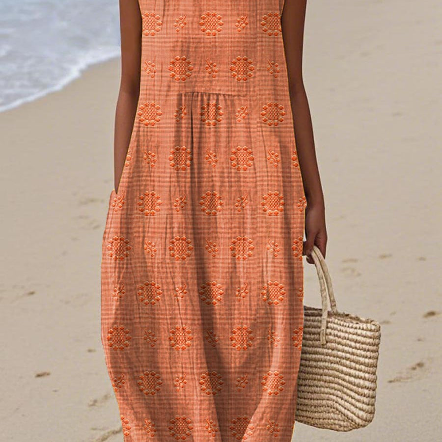 França | Vestido de algodão sem mangas com bolsos